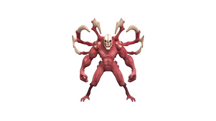 Claw Humanoid Monster 3D Model