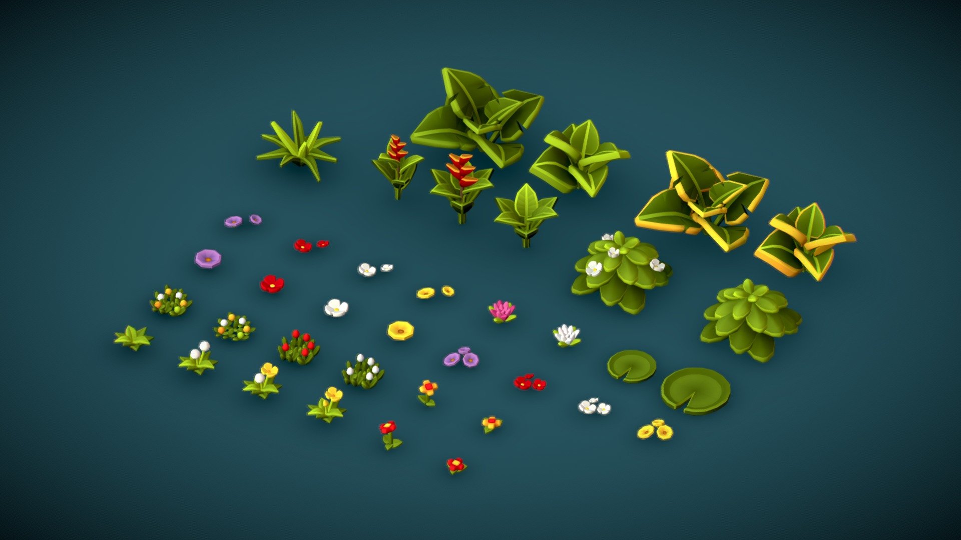 Cube World Jungle Plant2 Set - Proto Series - 3D model by BitGem ...