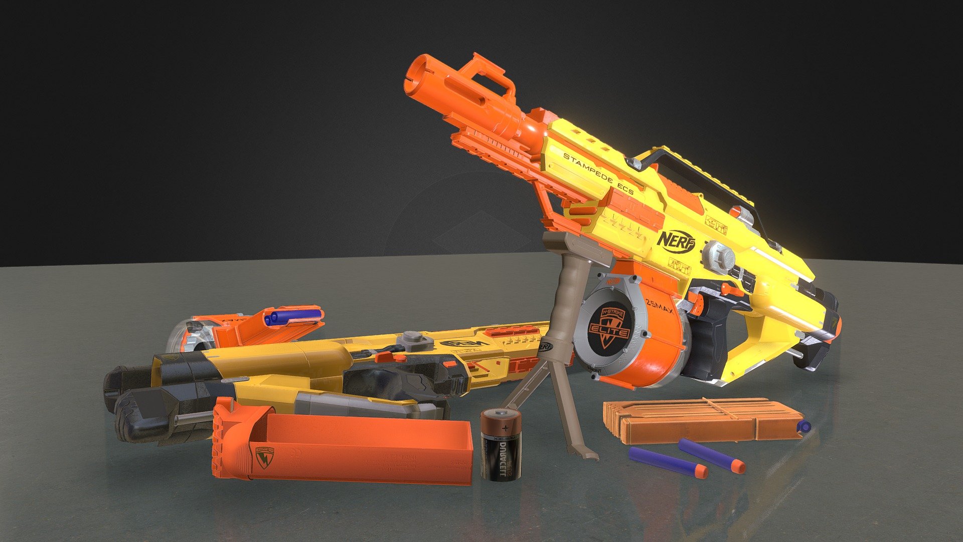 ArtStation - Nerf style M-4 carbine blaster mod.