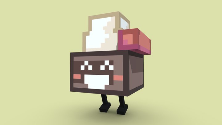 Cake from BFDI 3D Model
