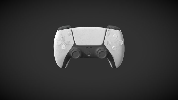 Worn PS5 Controller 3D Model