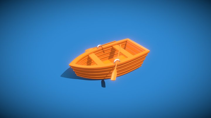 Wooden Boat 3D Model