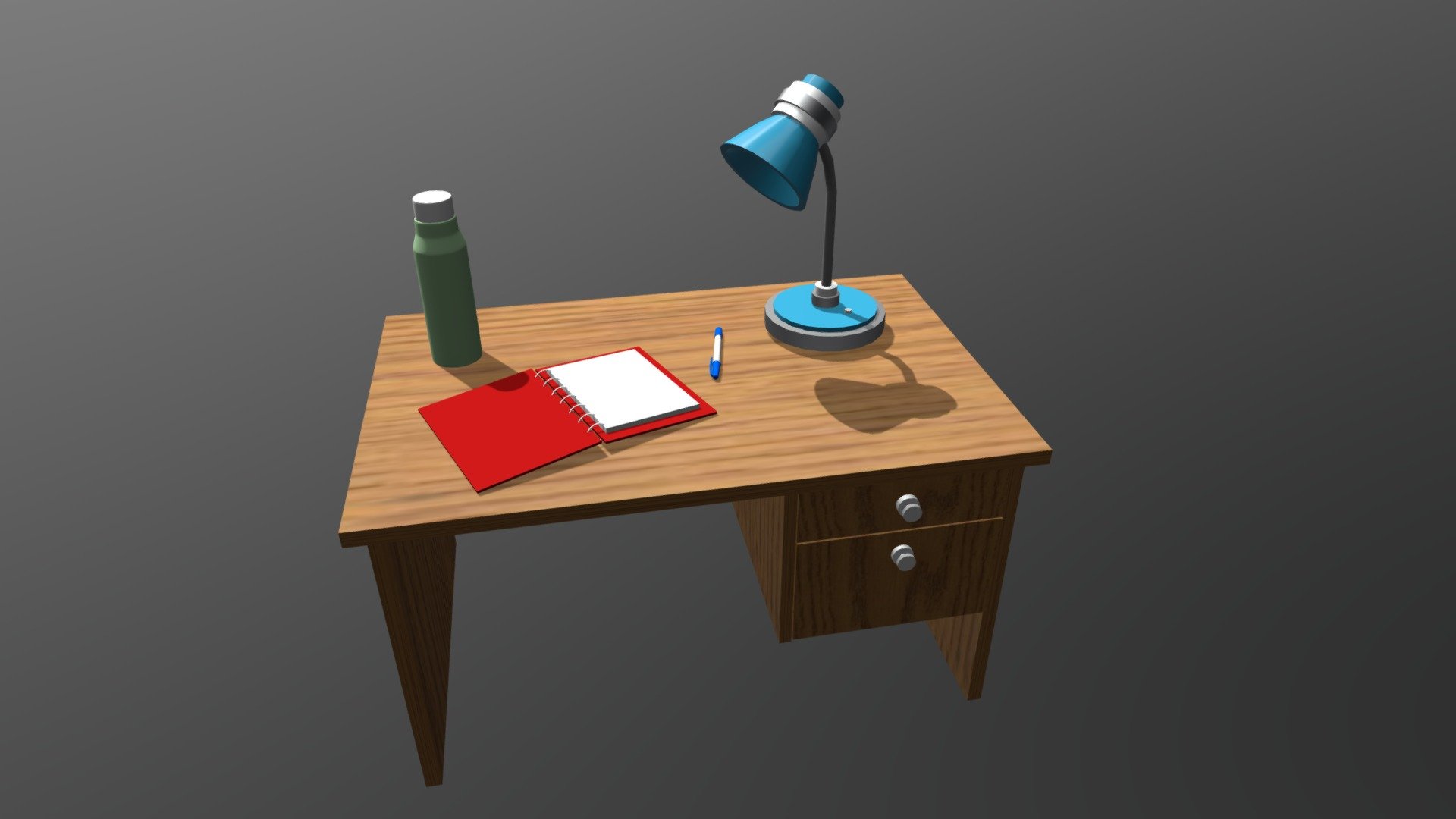 study table 3d model free download