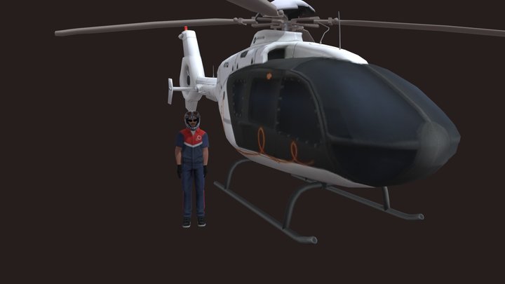 Cedric-ec135-_waving-190_rotor 3D Model