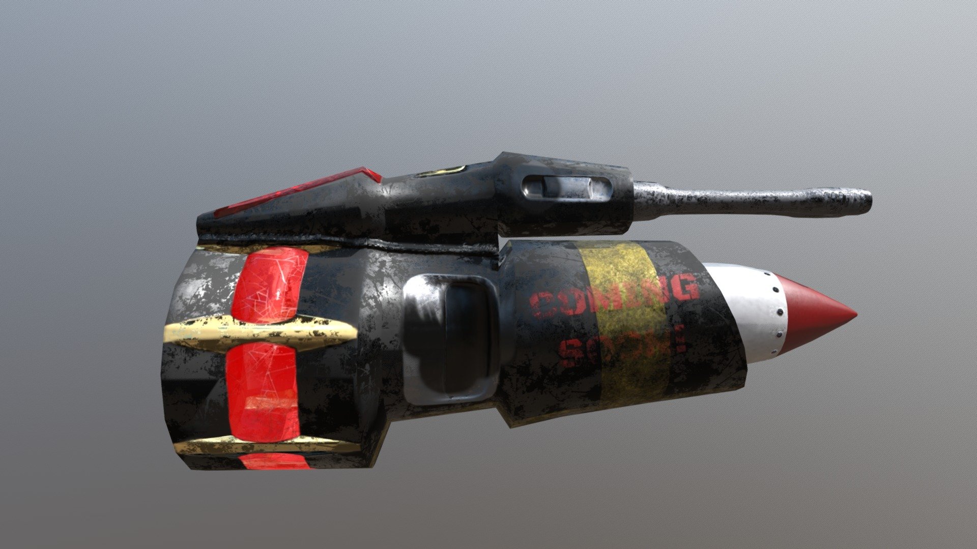 Arm Cannon: rocket mod with worn texture