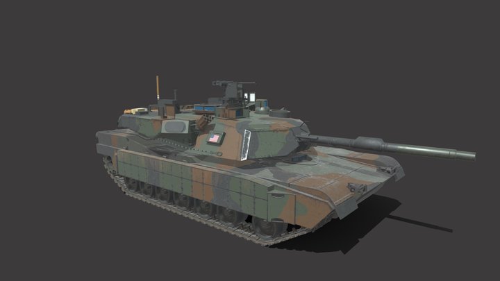 M1A2 SEP v3 with Trophy 3D Model