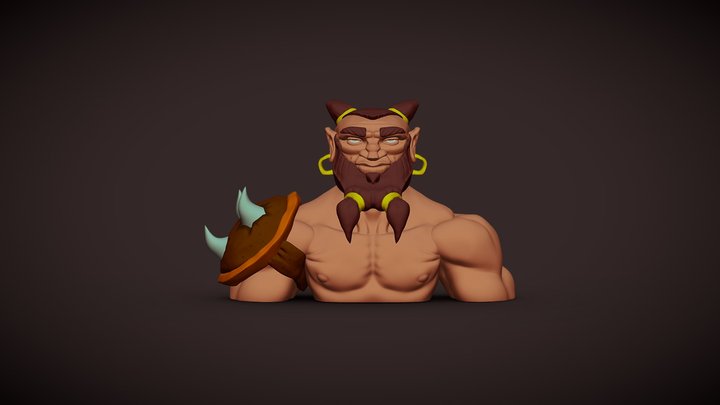 Bust of warrior 3D Model