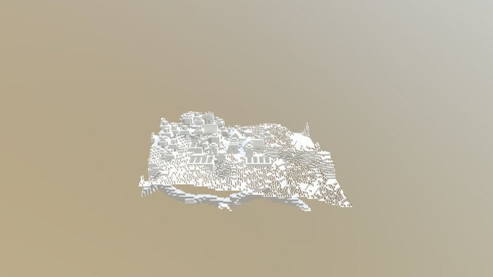 Minecraft Animations Village Map 3D Model