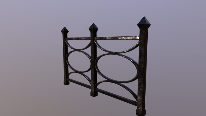 Iron Fence 3D Model