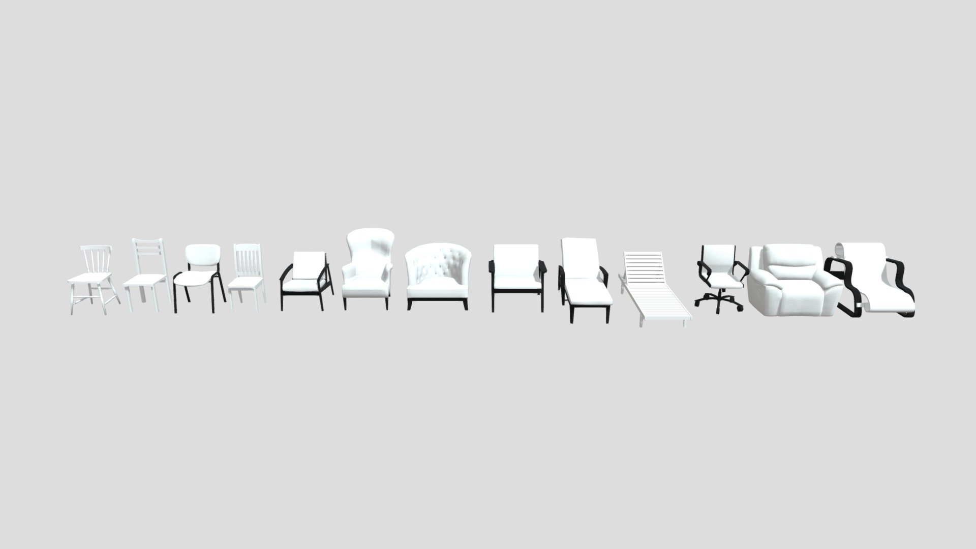Chairs Pack gameready - Download Free 3D model by SIDMAR GAMES ...