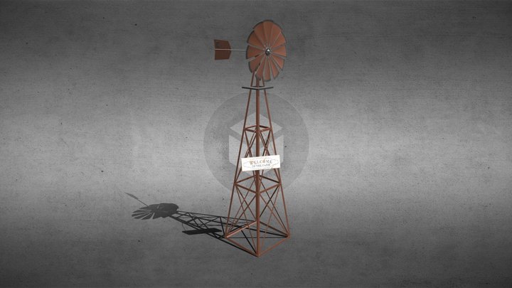Decorative Windmill 3D Model