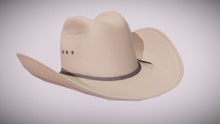 HAT - Texas Cowboy Hat - PBR Game Ready 3D Model