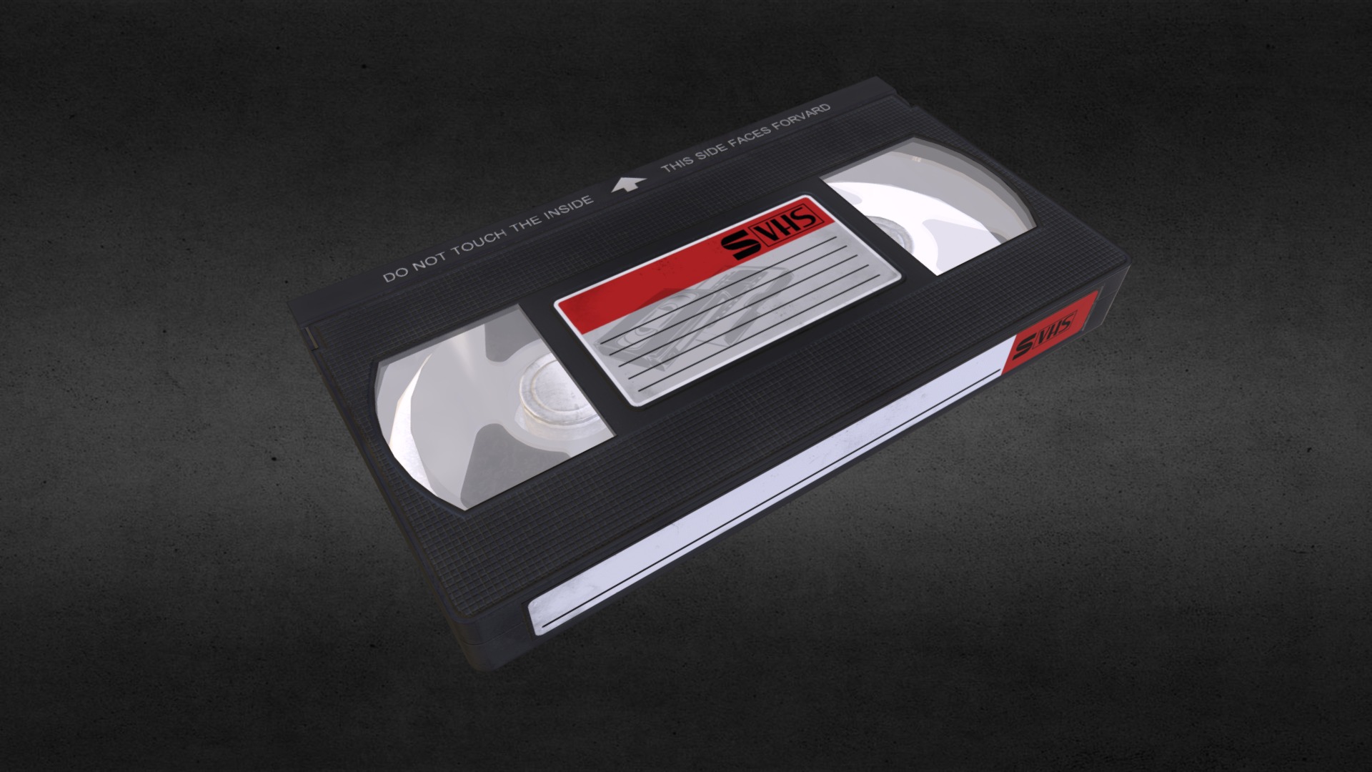 3D model video cassette – VHS - This is a 3D model of the video cassette - VHS. The 3D model is about graphical user interface.