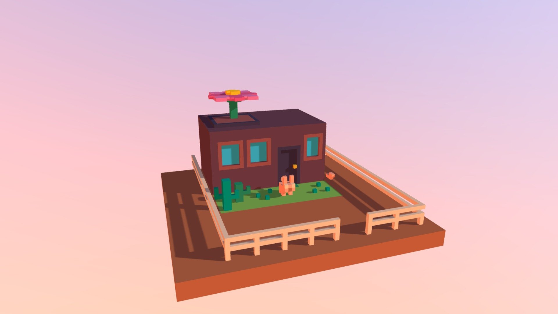 voxel desert house - 3D model by Toto Lin (@jellolin) [8164671] - Sketchfab