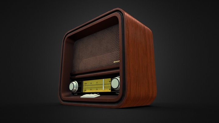 Auna Radio - realistic props rendering exercise 3D Model