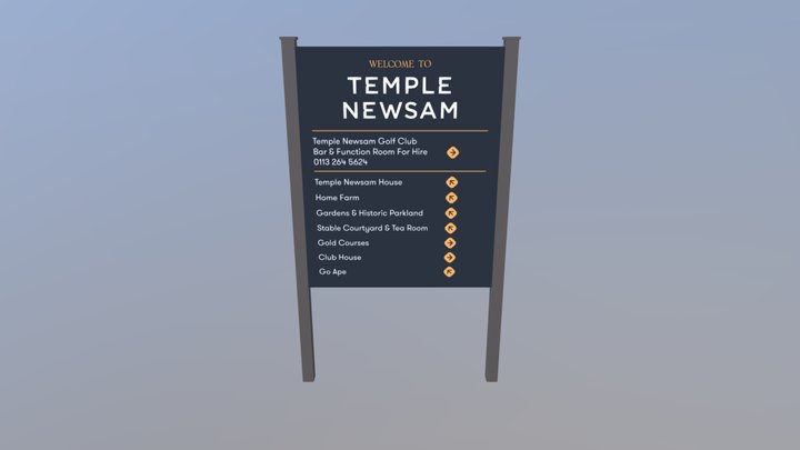 UPDATED WELCOME SIGN 3D Model
