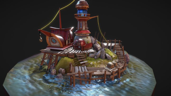 Lighthouse Mesh 3D Model