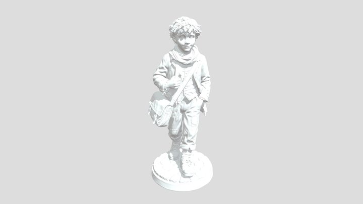 The Young Wanderer – Vintage Boy Figurine