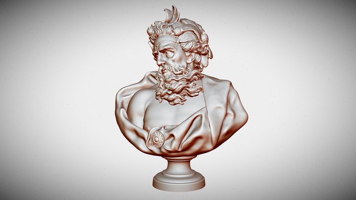 Bust Of Neptune 3D Model