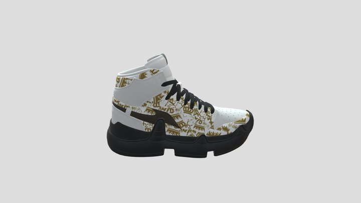 RTFKT-King Shoe (White) 3D Model