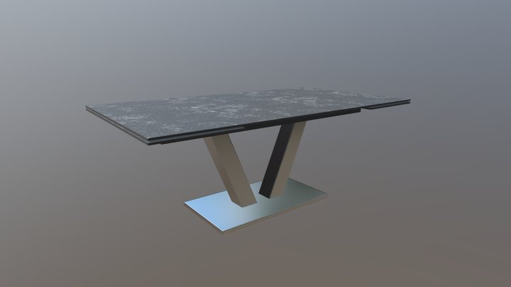 Dining Table Low Poly 3D Model