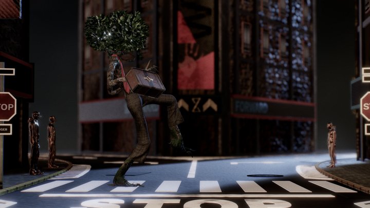 TreeMan, his first steps as an Human. 3D Model