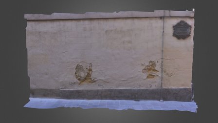 Desconchados en fachada por humedad ascendente 3D Model