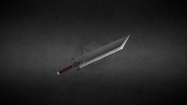 Sword Cloud FFVII - Low Poly 3D Model