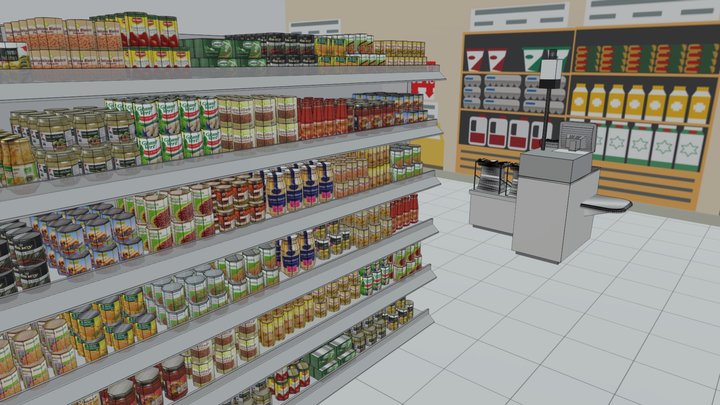 supermarket 3D Model
