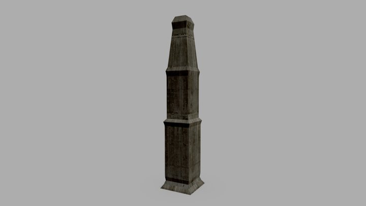 Concrete Monument. 3D Model