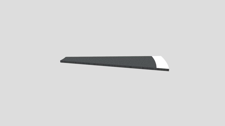 Blacktop White Lt 1m Curve 15 – Modèle 3D gratuit STL