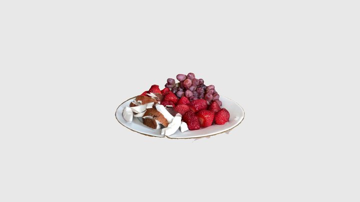 Tasty Fruit dish 3D Model