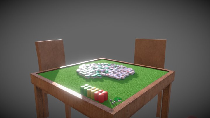 Hong Kong Mahjong 3D Model