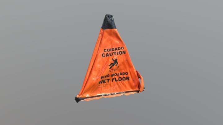 Janitorial Caution Cone 3D Model