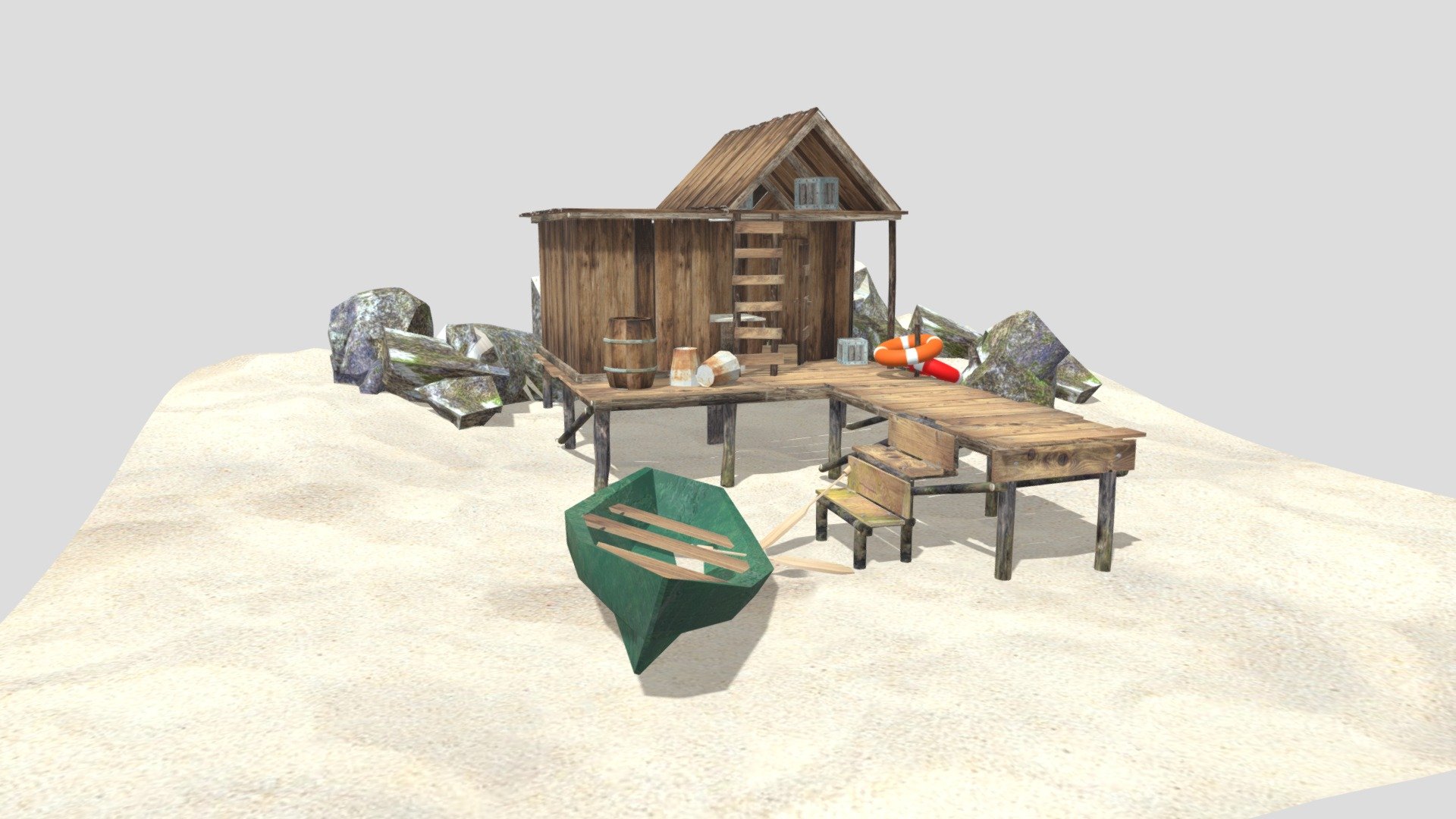 Fishing House 3D model by vashisht [8177a19] Sketchfab