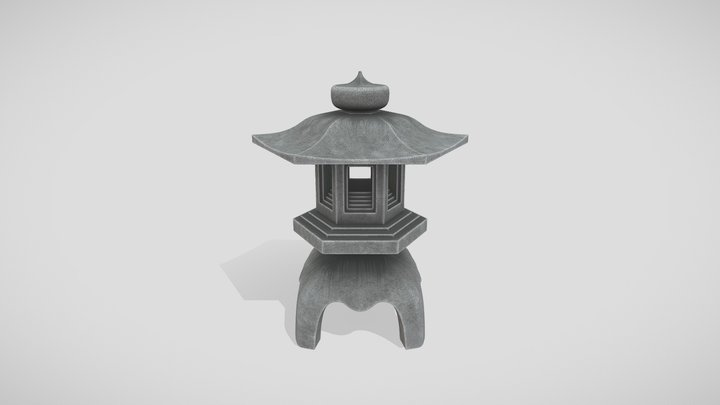 Japanese Lantern Toro 05 3D Model