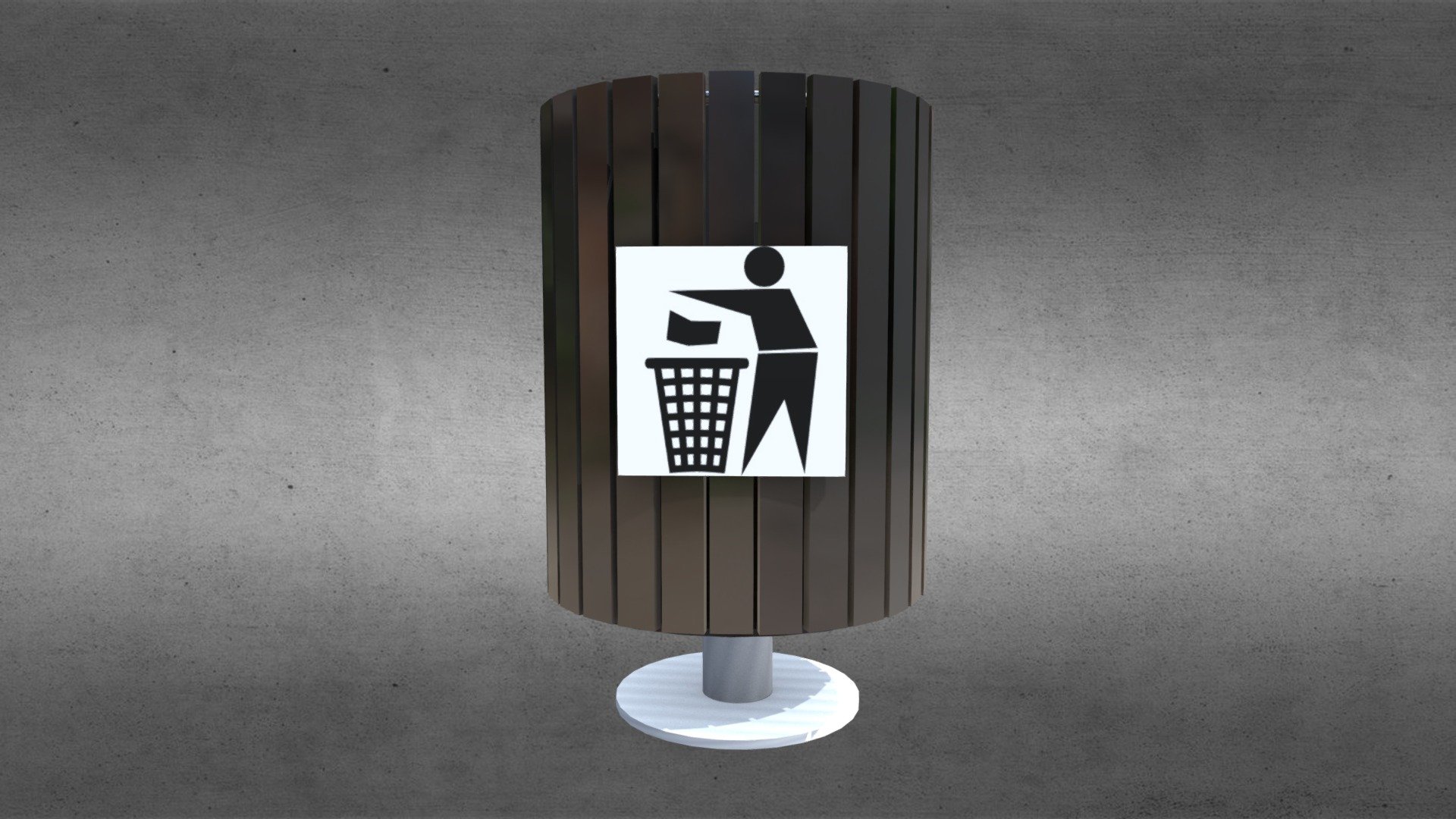Park Trash Bin