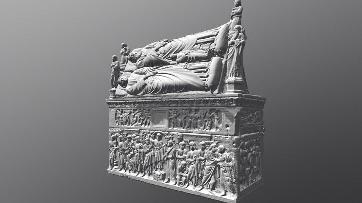 Sarcofago paleocristiano 3D Model
