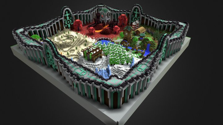 Pvp arena minecraft 3D Model