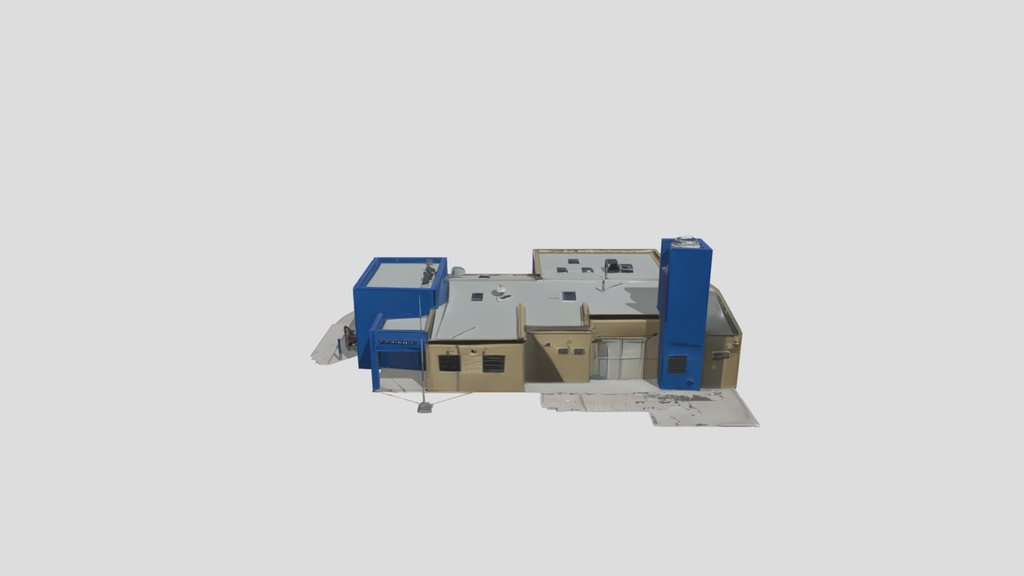 3D model of a police station building.