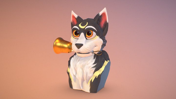 Meow Meow and Bell 3D Model