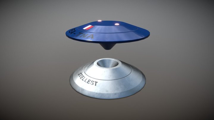 Disque magnetique (bleu) 3D Model