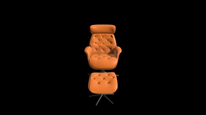 Arm Chair Design with foot rest (Kaushik Bhuyan) 3D Model