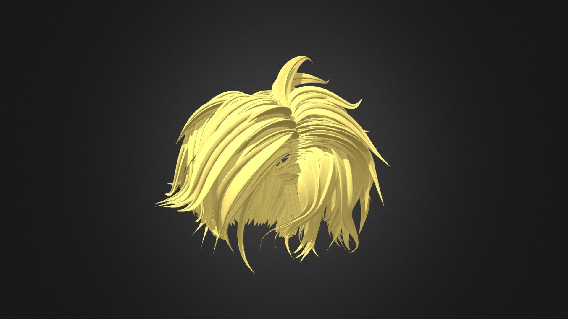 Anime Hairstyles 2 3D model - 3D model by SpectumX [818254a] - Sketchfab