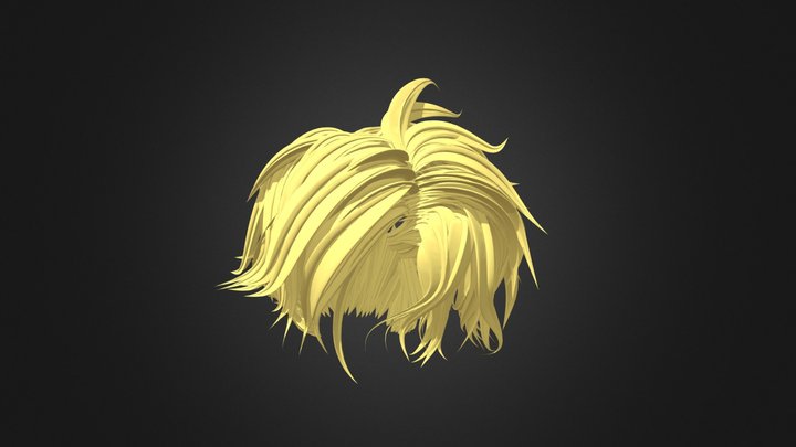 Anime Hairstyles 2 3D model 3D Model