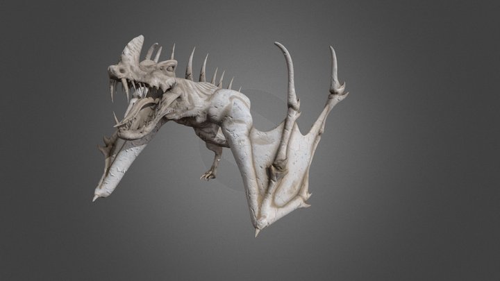 Creature Statue 3D Model