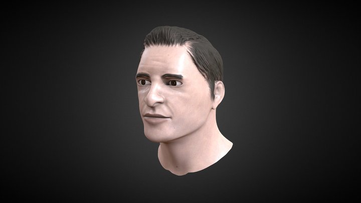 Christian Bale Bust 3D Model