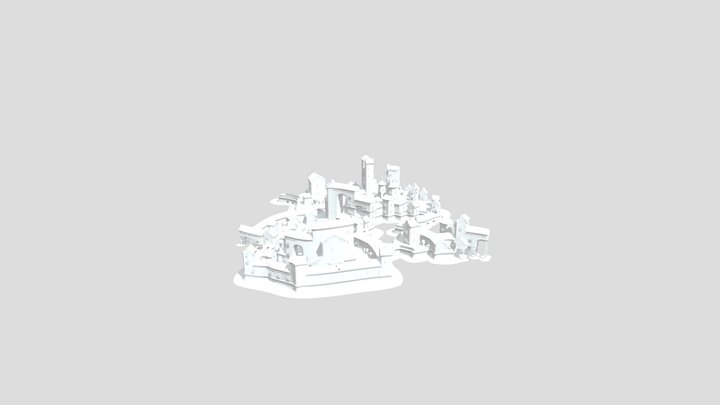 Деревня средневековая 3D Model