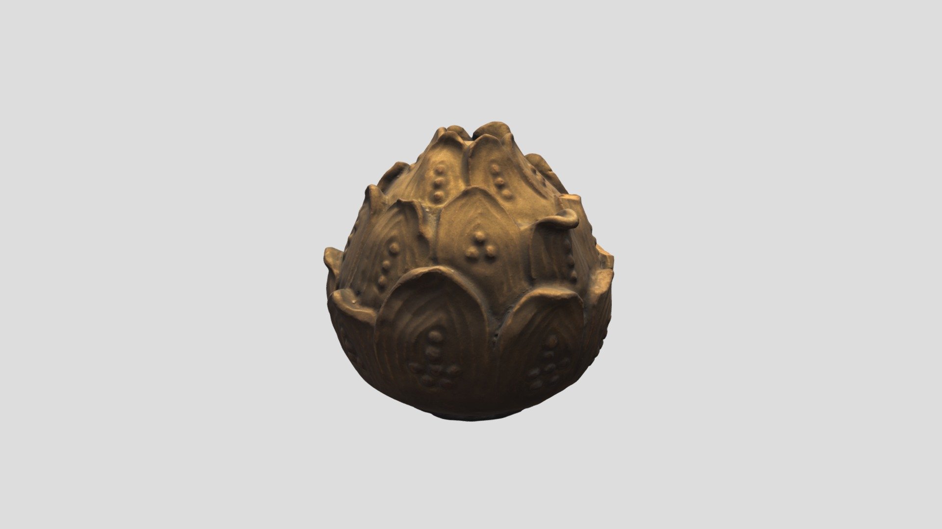 KCDF-청자 연꽃모양 연적(Water Dropper 01) - Download Free 3D model by Korea ...