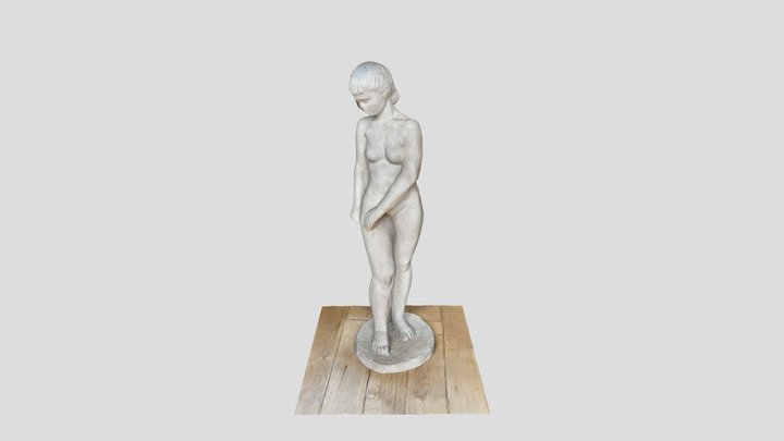 Female marble statue 3D Model